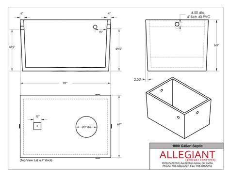 Allegiant Precast | Septic 1000 Gallon