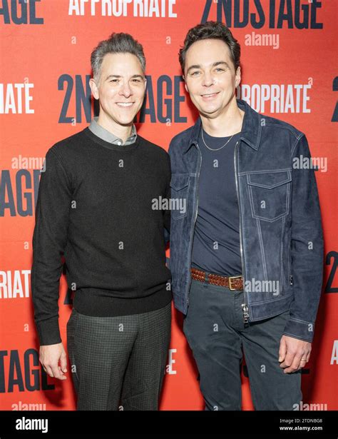 Todd Spiewak and Jim Parsons attend Broadway opening night of the "Appropriate" at Hayes Theater ...