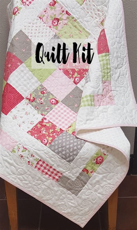 Easy Quilt Kit Beginner Quilt Kit Baby Girl Quilt Kit DIY | Etsy