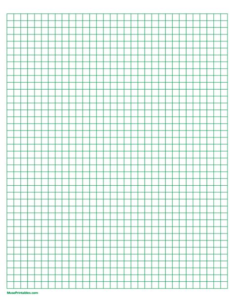 Free printable green graph paper. The paper includes 1/4 inch squares and is sized for letter ...