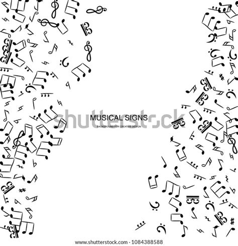 Hand Drawn Music Notes Vector Background Stock Vector (Royalty Free) 1084388588 | Shutterstock