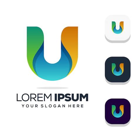 Premium Vector | Letter u logo design