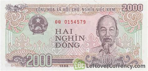 2000 Vietnamese Dong banknote type 1988 - Exchange yours for cash