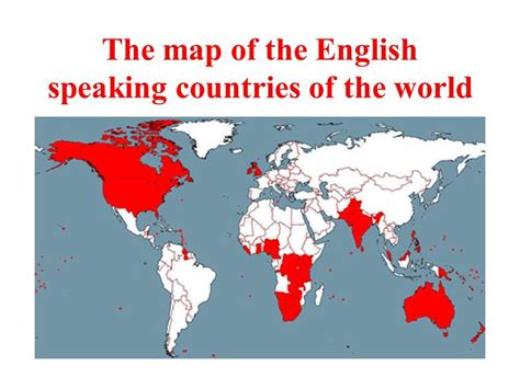 World Map Of English Speaking Countries - United States Map