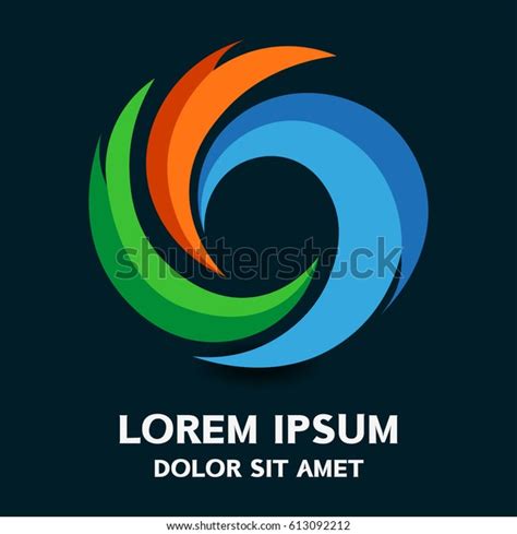 Swirl Logo Vector Illustration Isolated On Stock Vector (Royalty Free) 613092212 | Shutterstock