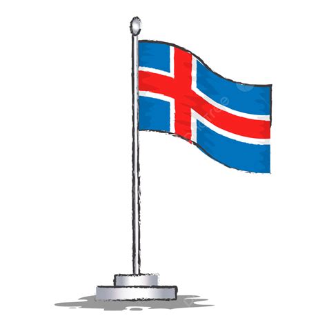 Iceland Flag Vector Illustration, Symbol, Iceland Flag, National PNG and Vector with Transparent ...