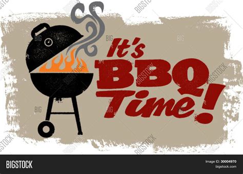 Vintage BBQ Grill Party Vector & Photo | Bigstock