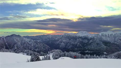 Alpine winter landscape with a hiker skier 3272911 Stock Video at Vecteezy