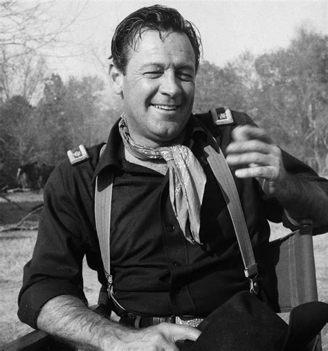 William Holden on the set of "The Horse Soldier" (1959). Filmed in ...