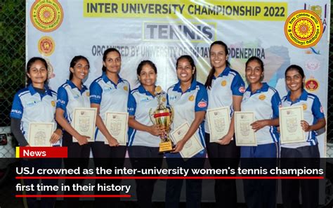 USJ crowned as the inter-university women's tennis champions first time ...