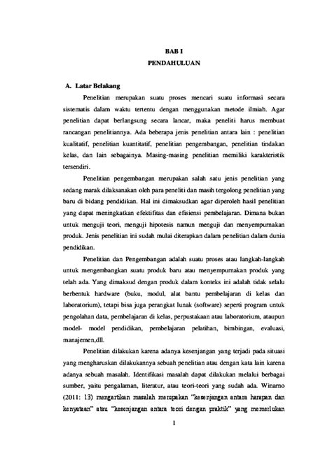 (PDF) Penyusunan Latar belakang-Penelitian dan Pengembangan (R & D ...