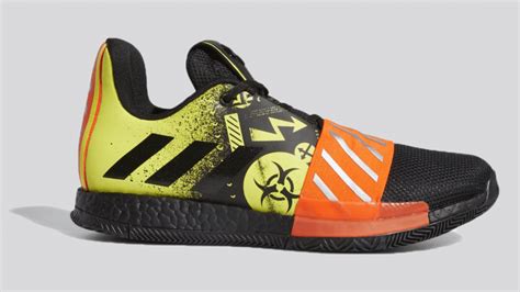 A Look at a 'Core Black/Yellow/Solar Red' Colorway of the Harden Vol. 3