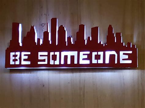 Be Someone Houston Houston Texas Skyline Custom Lighted Sign - Etsy