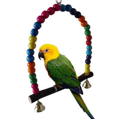 15cm Parrot Toys Bird Swing Cage Hanging Cockatiel Parakeet Pet Bird Budgie Cage-in Bird Cages ...