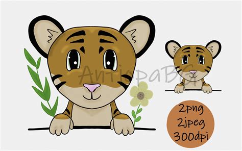 Cute Tiger Clipart Graphic by antiopabg · Creative Fabrica