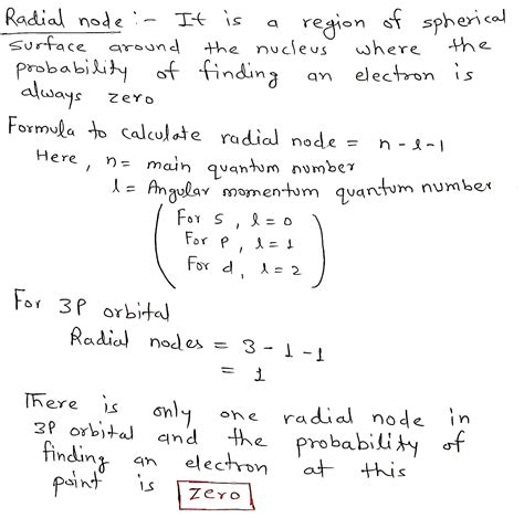 [Solved] At the radial node of an 3p orbital, the probability of ...