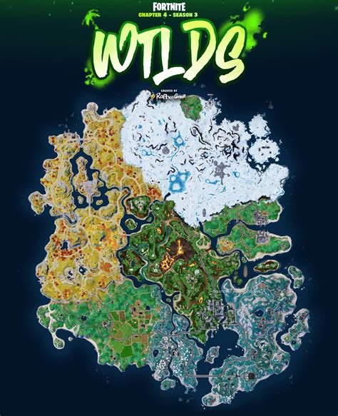 Fortnite Chapter 4 Season 3 “WILDS” Map Concept • As the Volcano rises, a new Jungle Biome has ...