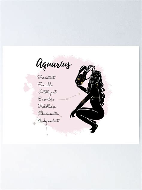 "Personality Characteristics of the Zodiac Sign Aquarius " Poster for ...