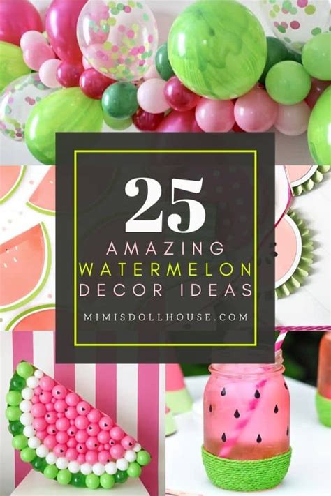 Adorable and Creative Ideas for a Watermelon Party Watermelons are as delicious to look at as ...