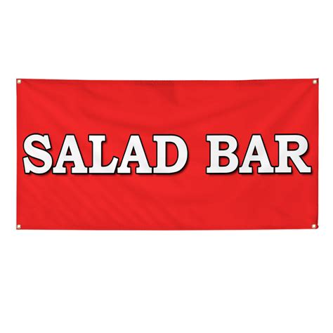 SALAD BAR FOOD FAIR RESTAURANT 3 ft x 6 ft Banner Sign w/6 Grommets | eBay