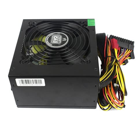 600W ATX Power Supply Unit 120mm Black Silent Fan for Computer PC PSU ...