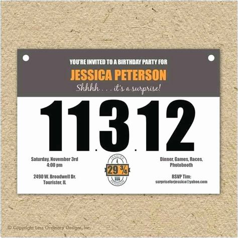 Printable Free Blank Race Bib Template - Printable Word Searches