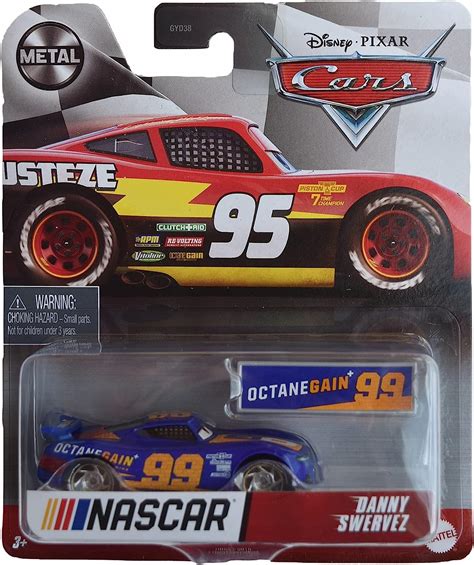 Amazon.com: Disney Pixar Cars Danny Swervez, [Blue] Nascar #99 : Toys & Games