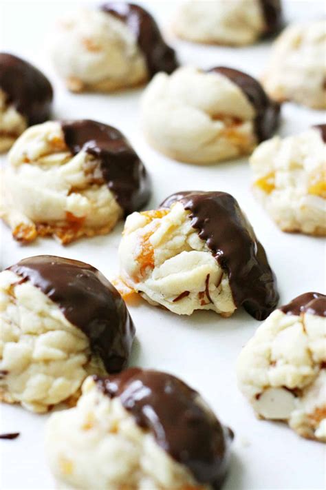 Apricot Cookies Recipe with Dark Chocolate - DIY Candy