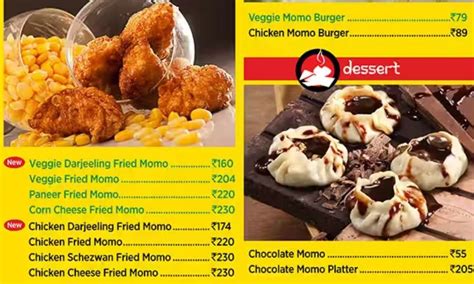 Wow! Momo Menu, Menu for Wow! Momo, Gaur City Mall, Gaur City 1, Delhi NCR