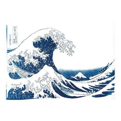 The Great Wave off Kanagawa, Handmade Cyanotype Print on Watercolor Paper, Limited Serie No Wave ...