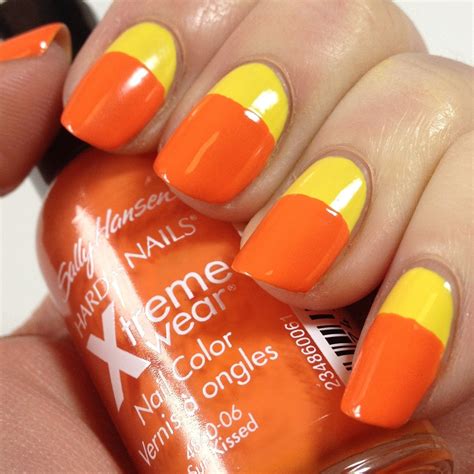 Nail Art: orange yellow nail art