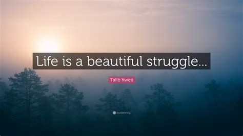 Talib Kweli Quote: “Life is a beautiful struggle...”