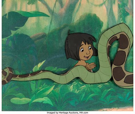 The Jungle Book Mowgli and Kaa Production Cel (Walt Disney, 1967 ...