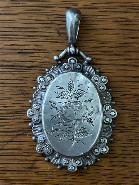 Antique Victorian Silver Locket - Etsy Canada | Silver lockets, Locket, Silver