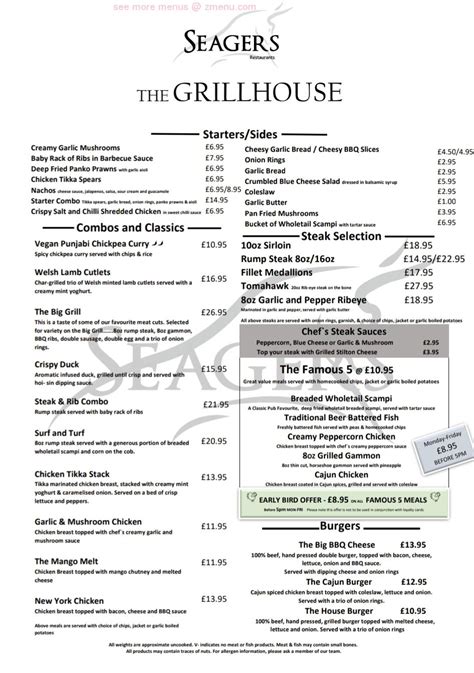 Online Menu of Grill House Restaurant, Swansea, United Kingdom, SA5 4TR - Zmenu