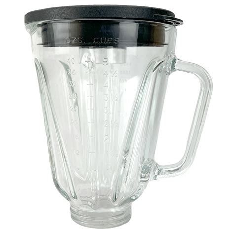 5 Cup 40 oz Round Glass Blender Jar with Lid Replacement Part 3310-656 ...