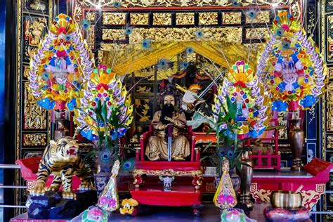 Interior of a temple in Bangkok, Thailand, circa May 2022 14592865 ...