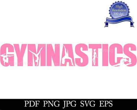 Gymnastics SVG Gymnast SVG Gymnastics Clipart Gymnastic Vector SVG Gymnastics Silhouette Sports ...