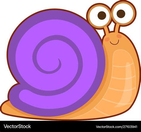 Cute snail Royalty Free Vector Image - VectorStock