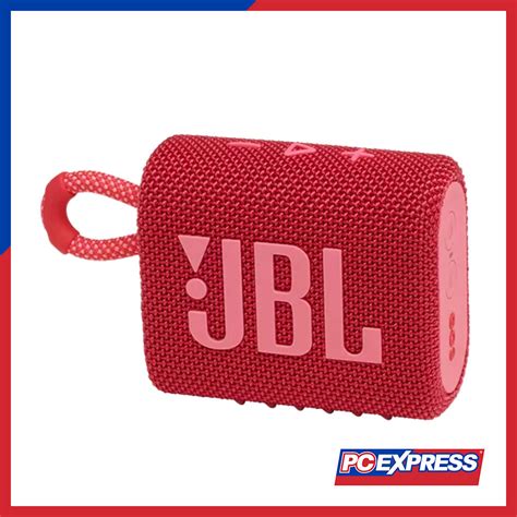 JBL GO 3 Portable Waterproof Bluetooth Speaker (Red) – PC Express