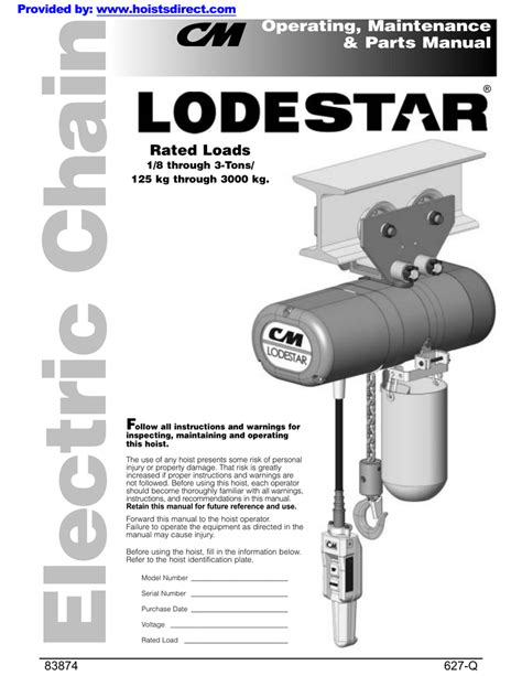 Cm Lodestar Hoist Wiring Diagram - Wiring Diagram