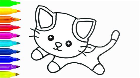 Easy Cat Drawing Step By Step | Free download on ClipArtMag