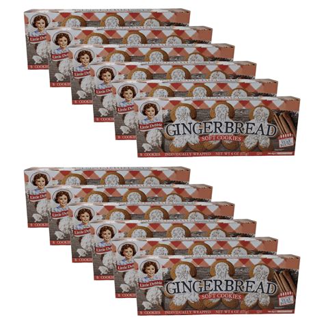 Little Debbie Gingerbread Soft Cookies, 12 Boxes, 96 Individually ...