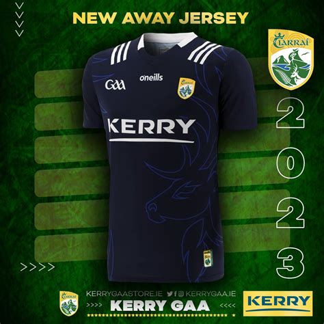 Kerry GAA on Twitter: "PRE ORDER the NEW Kerry Away 2023 Jersey for dispatch on Friday 3rd ...