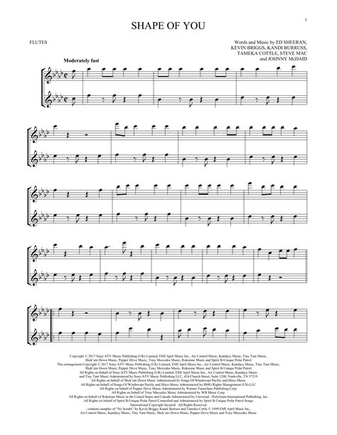 Ed Sheeran "Shape Of You" Sheet Music Notes | Download Printable PDF Score 178552