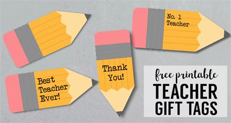 10 Creative Thank You Teacher Gift Tags Free Printable