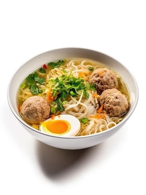 Premium AI Image | A bowl of Bakso