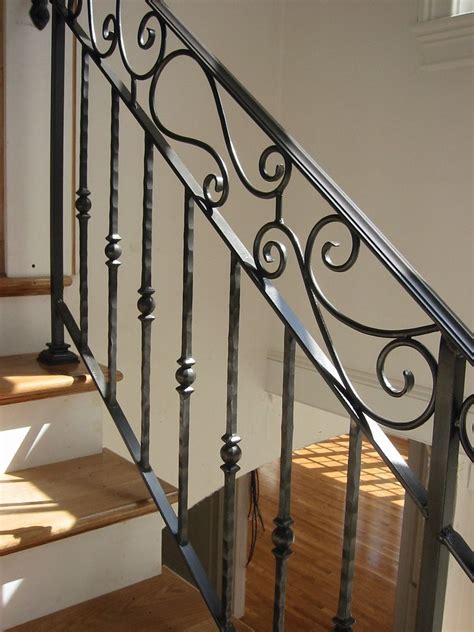 Hand Crafted Custom Interior Wrought Iron Railing by Amaral Industries | CustomMade.com