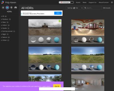 Poly Haven HDRIs - Ressourcen - Active Rendering
