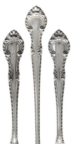 Flatware; Sterling Silver, Gorham, English Gadroon Pattern, 100 Pieces.